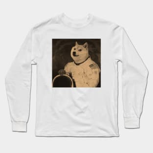 Doge To The Moon Funny Doge NASA Astronaut Long Sleeve T-Shirt